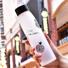 Load image into Gallery viewer, JOUDOO 430ml Creative Frosted Fruit Glass Art Fresh Lemon Water Bottle Couple Student Portable Tea Bottle