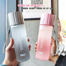 Load image into Gallery viewer, 550ml Simple Sports Water Bottle Cover With Leakproof Frosted Glass Student couple portable water bottle Outdoor tourism