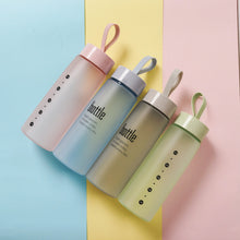 Load image into Gallery viewer, Korean frosted plastic male and female students couple water bottle cute readily creative portable water outdoo