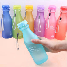 Load image into Gallery viewer, Candy Colors Unbreakable Frosted Leak-proof Plastic kettle 550mL BPA Free Portable Water Bottle for Travel Yoga Running Camping