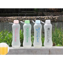 Load image into Gallery viewer, Unbreakable Frosted Leak-proof Plastic Kettle 600ml Bpa Free Portable Water Bottle For Travel Yoga Running Camping  Juice Bottle
