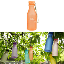 Load image into Gallery viewer, Candy Colors Unbreakable Frosted Leak-proof Plastic kettle BPA Free Portable 550mL Water Bottle for Travel Yoga Running Camping