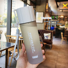 Load image into Gallery viewer, Water Bottles Sport Male and Female Student Couple Cute Bottle for Water Frosted Plastic Bottle for Tea Portable