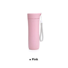 Load image into Gallery viewer, Asipartan 1pc Water Bottle Wheat Straw Hand Bottle Frosted Plastic Leak-proof Bottle Portable Personality Student Couple Bottles