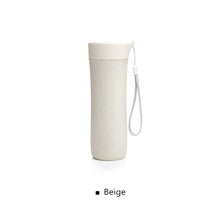 Load image into Gallery viewer, Asipartan 1pc Water Bottle Wheat Straw Hand Bottle Frosted Plastic Leak-proof Bottle Portable Personality Student Couple Bottles