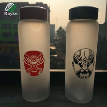 Load image into Gallery viewer, Fashion Couple Sports Glass Water Bottles Personality Facebook Frosted Glass High Temperature Water Bottle Brief Gift Drinkware