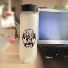 Load image into Gallery viewer, Fashion Couple Sports Glass Water Bottles Personality Facebook Frosted Glass High Temperature Water Bottle Brief Gift Drinkware