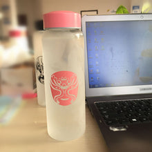 Load image into Gallery viewer, Fashion Couple Sports Glass Water Bottles Personality Facebook Frosted Glass High Temperature Water Bottle Brief Gift Drinkware