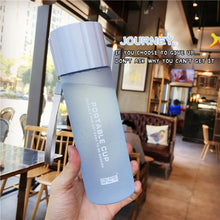 Load image into Gallery viewer, 550ml Simple Sports Water Bottle Cover With Leakproof Frosted Glass Student couple portable water bottle Outdoor tourism