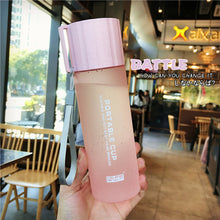 Load image into Gallery viewer, 550ml Simple Sports Water Bottle Cover With Leakproof Frosted Glass Student couple portable water bottle Outdoor tourism