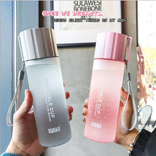 Load image into Gallery viewer, Brief sports bottle with cover leak-proof frosted plastic bottle for men and women couple portable water bottle
