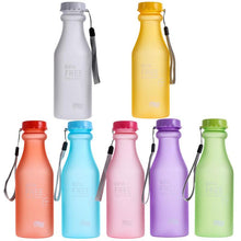 Load image into Gallery viewer, 550mL Sports Water Bottle High Quality Plastic Frosted Leak-proof Colorful Unbreakable Outdoor Sports Running Camping Bottle