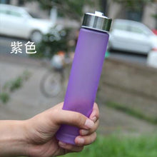 Load image into Gallery viewer, 1PCS/Lot  Portable Bike Sports Plastic Water Bottle Cycling Outdoor 280ml Juice Space Colorful Frosted