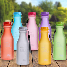 Load image into Gallery viewer, 550mL Sports Water Bottle High Quality Plastic Frosted Leak-proof Colorful Unbreakable Outdoor Sports Running Camping Bottle