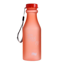 Load image into Gallery viewer, 550mL Sports Water Bottle High Quality Plastic Frosted Leak-proof Colorful Unbreakable Outdoor Sports Running Camping Bottle