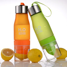Load image into Gallery viewer, Camping Colorful Health Water Infuser Lemon Juice Bottle Shaker Frosted Plastic Juices Fruit Bottles Whey Protein Outdoor